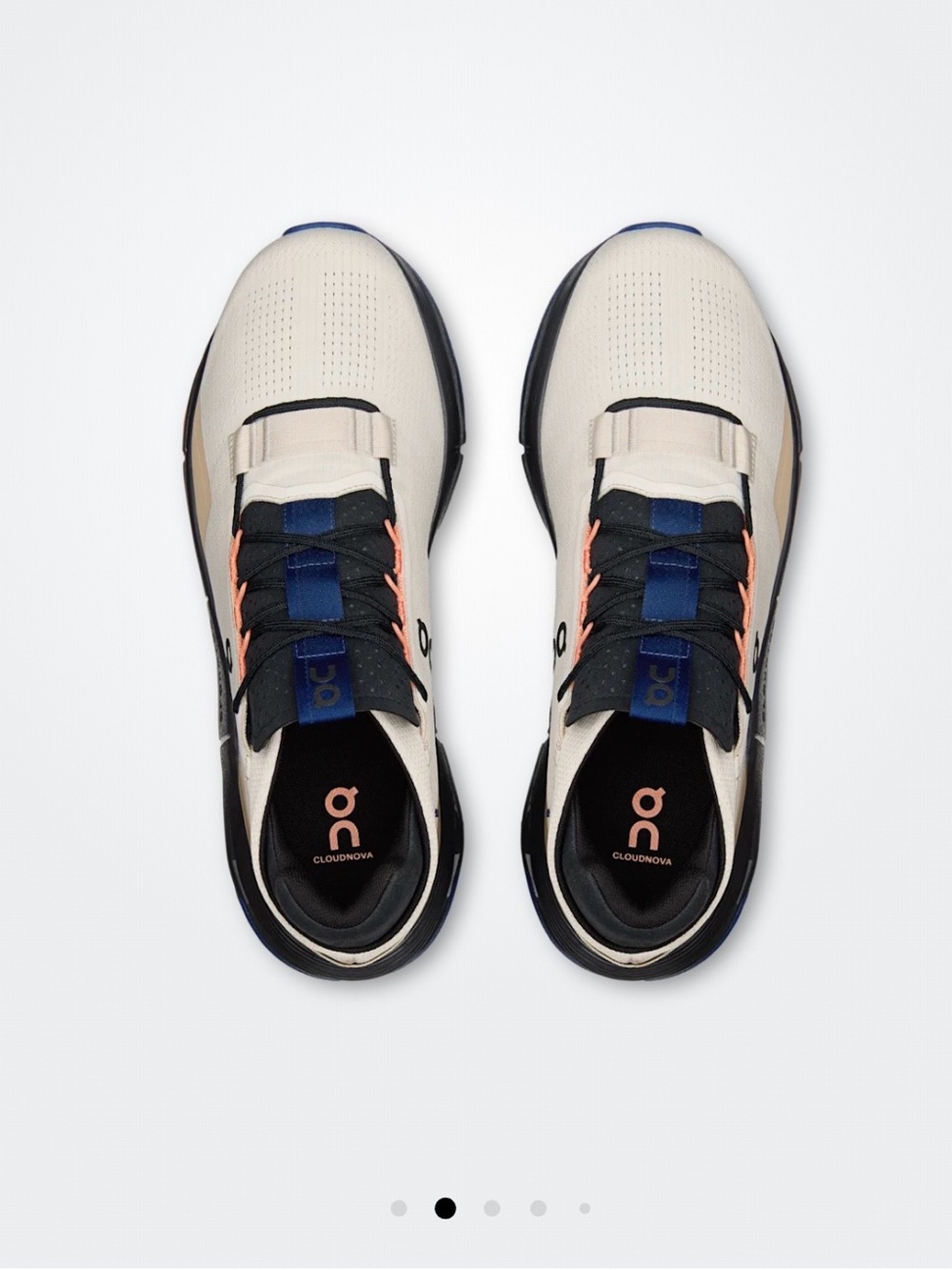 On Cloudnova 2 Dew & Black Sneakers with Coral Accents - Picture 12 of 14